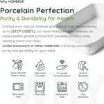 HOMBENE Baking Dish Set for 4, Ceramic Bakeware Sets with Handles, Casserole Dishes for Oven, Kitchen Decor, Microwave Oven Safe (1.2QT/2QT/3QT/4.2QT) - Image 4