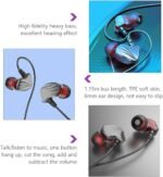 Wired in-Ear Bass Headphones with 3.5mm Plug, Universal Earphones Compatible with Phone and Tablet, Gunmetal Color, High-Definition Sound for Daily Use - Image 6