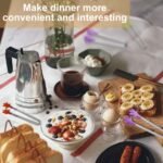 8PCS Silicone Mini Tongs, 5Inch Hand Shape Food Tongs, Colourful Small Kids Tongs for Serving Food, Ice Cube, fruits, Sugar, Barbecue by Sunenlyst (Palm sharp) - Image 5