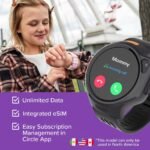 myFirst Fone R2 (North America Version) Kids Smartwatch with eSIM Video Calls Messaging Real-Time GPS Tracking SOS Button Safety Alerts Music Player Gift for Boys & Girls (Acai Purple) - Image 5