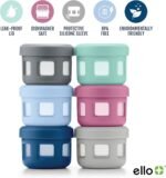 Ello Reusable Condiment Containers 4oz each with Screw-on Leak Proof Lid | Perfect for Salad Dressing Sauce Dips Lunchbox Picnic Travel Bento Box | BPA-Free | Dishwasher Safe - Image 4