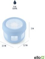 Ello Reusable Condiment Containers 4oz each with Screw-on Leak Proof Lid | Perfect for Salad Dressing Sauce Dips Lunchbox Picnic Travel Bento Box | BPA-Free | Dishwasher Safe - Image 5