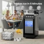 Kismile Ice Makers Countertop,26lbs in 24Hrs, Portable Ice Maker Machine with Self-Cleaning Function,Selectable Ice Size & Internal Lighting Desigh for Home/Kitchen/Bar - Image 3