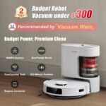 Yeedi C12 Plus Robot Vacuum and Mop, 8000Pa Strong Suction, 7-Week Dust Storage, Bagless Dust Bin, PureCyclone Tech, ZeroTangle Brush, White - Image 3