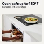 Amazon Basics Ceramic Nonstick Cookware, 8-Piece Set of Pots and Pans, Dishwasher and Oven-Safe, All Cooktop Induction Friendly, Ivory - Image 4