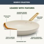 GreenPan 3 Piece Ceramic Cookware Set, Non Stick Frying Pans (8” 10” & 12” Skillets), PFAS-Free Non-Toxic Induction Cookware, Hard Anodized, Kitchen Pots, Dishwasher Safe, Navy, Taupe, Cream - Image 5