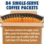 Café Valet Regular Dark Roast Single Serve Coffee Packets – 84 Count – For Use with Café Valet Single Serve Cofee Makers – Disposable Brew Basket & Cofee Pack - Image 3
