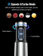 1000W Powerful Immersion Blender handheld, 2025 New Update Hand Blender with 25-Speed, Scratch-Resistant Corded Hand Mixer with Heavy-Duty Copper Brushless Motor and Gift Box - Image 4