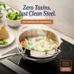 LEGEND COOKWARE 5-Ply Stainless Steel 12-Inch Frying Pan - Induction Compatible, Oven Safe 800°F - Non-Toxic, No Coatings - Even Heating, Won't Warp - Built to Last Generations - Image 3