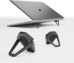 Laptop Stand for Desk, Portable Anti-Slip Keyboard Riser, Zinc Alloy Keyboard Stands, Computer Stand Compatible with MacBook Air/Pro, 10-15.6 Inches Laptops and Keyboards (Black) - Image 3