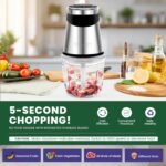 Electric food processor vegetable chopper 500W one 2.5cup bowl one bi-layer 4 blades Mini Food chopper for home use,Mincing, and Puree for kitchen aid, baby foot - Image 4