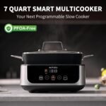 Slow Cooker 7 Quart | Programmable Multi-Cooker PFOA-Free Ceramic Coating, Steamer, Sear sauté, Warm Function (Includes Silicone Spoon) - Image 3