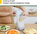 Safe Mandoline Slicer for Kitchen, 4-In-1 Chopper Vegetable Cutter, Mandolin Julienne Slicers for Fruits and Vegetables, Potato Cutter for Fries, Kitchen Gadgets and House Essentials - Image 3