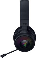 Razer Kraken V4 Wireless Gaming Headset: 2.4GHz, Bluetooth, USB - Super Wideband Mic - 40 mm Drivers - 9 Zone RGB Lighting - for PC, Mac, PS5, Nintendo Switch 2, Steam Deck, Smartphone - Black - Image 6