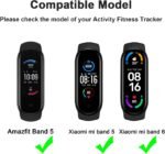 Wanme Nylon Bands for Amazfit Band 5 Replacement Strap Women Men, 2 Pack Soft Nylon Sport Strap Compatible with Amazfit Band 5 Wristband Watchband Accessories - Image 3
