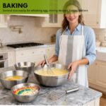 5-Piece Stainless Steel Mixing Bowls Set for Kitchen, Nesting Bowls for Mixing, Baking, Prepping, Cooking and Serving Food, Metal Mixing Bowls Dishwasher Safe - Image 5