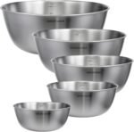 5-Piece Stainless Steel Mixing Bowls Set for Kitchen, Nesting Bowls for Mixing, Baking, Prepping, Cooking and Serving Food, Metal Mixing Bowls Dishwasher Safe - Image 7