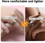 Smart Ring Sleep&Fitness Tracking Wearable for Women/Men,Ultra-Narrow 9 Day Battery Life,No-Subscription,Accurate Tracker,Crystal Charging Case,for Android & iOS (Gold, 10) - Image 4