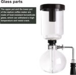 LUEUR Siphon Coffee Maker, Vacuum Coffee Brewer, Heat-Resistant 5-Cup Glass Siphon Coffee Maker with Reusable Cloth Filter, Hot Tea Maker for Home, Household and Office - Image 4
