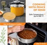 9 Inch 304 Stainless Steel Springform Pan with Removable Bottom, Nonstick Round Spring Form Cheesecake Pan with 30 Pcs Parchment Paper Liners - Image 5