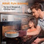 9 Inch 304 Stainless Steel Springform Pan with Removable Bottom, Nonstick Round Spring Form Cheesecake Pan with 30 Pcs Parchment Paper Liners - Image 6