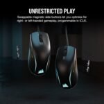 Corsair M75 Wired RGB Lightweight FPS Gaming Mouse – 26,000 DPI – Swappable Side Buttons – PC – Black - Image 5
