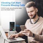 Bluetooth 5.0 Neckband Bluetooth Headphone, Sweat Resistant Noise Cancelling Stereo Headphones, and Retractable Ear Tips for Music, Conference, Videos (Black) - Image 4