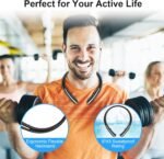 Bluetooth 5.0 Neckband Bluetooth Headphone, Sweat Resistant Noise Cancelling Stereo Headphones, and Retractable Ear Tips for Music, Conference, Videos (Black) - Image 5