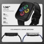 iTouch AIR 5 PRO Smartwatch – 1.96” AMOLED Display, GPS, Bluetooth Calling, 100+ Sport Modes, 24/7 Heart Rate, SPO₂, Stress & Sleep Tracking, 3ATM Water Resistant – Android & iOS (Black/Black) - Image 3