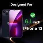 3 Pack Privacy Screen Protector for iPhone 13 6.1 Inch with 3 Pack Camera Lens Protector, Anti Spy Tempered Glass Film, Anti-Scratch, Touch Sensitive, Case Friendly - Image 4