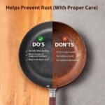 WANGYUANJI 10.2Inch Cast Iron Skillet with Lid-Handcrafted Vintage Frying Pan with Refined Tortoise Shell Texture,Flat Bottom Omelet Pan for Induction,Gas & Electric (Requires Seasoning) - Image 7