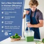 TK Commercial Immersion Blender, 750 Watt/1 HP Variable Speed Motor, 20,000 RPM X-Heavy Duty with Performance Assurance - 20" - Image 3