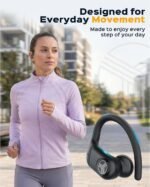 TREBLAB X4 – Waterproof Workout Headphones for Running & Gym - Silky Soft Secure Earhooks, 11H Battery, Physical Buttons, Noise Canceling Over-Ear Ear Hook Bluetooth Earbuds for Sports - Image 3
