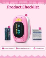 Child Pulse Oximeter, Oxygen Monitor for Kids Baby and Blood Oxygen Saturation Heart Rate Monitor with Automatic Shut-Down, One Directions OLED Display, Include 2 X AAA Batteries - Image 5