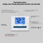 NonProgrammable Thermostat for House, Digital Energy-Saving Thermostat,Single-Stage Systems, 1 Heat/1 Cool, Easy DIY Install, Blue Backlight - Image 4