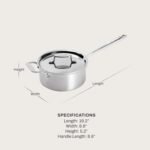 All-Clad D5 5-Ply Stainless Steel Sauce Pan 3 Quart Induction Oven Broiler Safe 600F Pots and Pans, Cookware Silver - Image 3