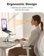 Laptop Stand for Desk Adjustable Height, Ergonomic Laptop Riser Holder with Dual-bar Support, Portable Computer Notebook Stand for MacBook Air Pro, Dell XPS, HP (10-16") - Image 3
