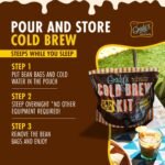 GRADY’S COLD BREW, New Orleans Style, 100% Arabica Ground Coffee & Chicory Pouches, All-in-One Cold Brew Kit with 12 Easy-to-Brew Beans Bags, Makes 36 drinks - Image 5