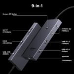 UGREEN Revodok Pro 9 in 1 USB C Hub Gigabit Ethernet Adapter 4K@60Hz HDMI, 100W PD Charging, USB A Data Ports, SD/TF Card Reader Compatible with Mac M1, M2, M3,M4, Steam Deck - Image 3
