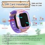 wonlex Kids Smart Watch with SIM Card, 4G Kids GPS Tracker Support Whatsapp Line Real-time Calling Voice Message SOS Camera, Birthday Gifts for Girls Boys Aged 4-16(Pink) - Image 7