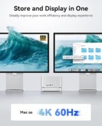 ORICO DataMatrix Mini 18TB Externsion Storage, 2TB SSD with 16TB External Hard Drive, 10Gbps USB-C&USB A Docking Station Compatible with Thunderbolt 3/4/5, SD/TF/CF Card Reader, for MacBook - Image 4