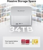 ORICO DataMatrix Mini 18TB Externsion Storage, 2TB SSD with 16TB External Hard Drive, 10Gbps USB-C&USB A Docking Station Compatible with Thunderbolt 3/4/5, SD/TF/CF Card Reader, for MacBook - Image 7