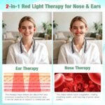 Upgraded 2-in-1 Red Light Wellness Device for Nose & Ear – 650nm LED Wearable with Red Light Therapy,Auto Timer, Supports Rechargeable,Ear Comfort,Daily Care - Image 3
