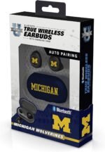 NCAA Michigan Wolverines True Wireless Earbuds, Team Color - Image 3
