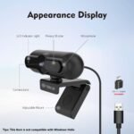 TOALLIN 4K Webcam for PC, 1080P@60FPS, 1/2.5" Sensor & 12MP, PDAF Autofocus, Built-in Mic and Sliding Privacy Cover, USB Web Camera for Gaming, Conferencing, Streaming and Video Calls - Image 7