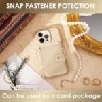 M-Plateau Small Wallet for Women, Phone Wallet with Zipper Coin Purse Credit Card Holder for Women Designed for iPhone 14 Plus Case (Gold) - Image 6