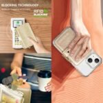 M-Plateau Small Wallet for Women, Phone Wallet with Zipper Coin Purse Credit Card Holder for Women Designed for iPhone 14 Plus Case (Gold) - Image 8