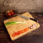 Wooden Butcher Block End Grain Cutting Board - 17x13x1.5in Reversible Multipurpose Chopping Board with Juice Groove, Cracker Holder & Inner Handles - Image 5