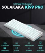 SOLAKAKA KI99 Pro 96% Wireless Mechanical Keyboard, RGB Gaming Keyboard, Hot-Swappable Pre-Lubed Switches, Gasket Structure Creamy Keyboards (Contour-Style White, Non-Silent Version) - Image 3