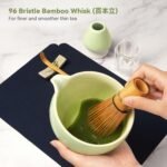 Matcha Whisk Set, Matcha Kit 10-Pcs, Bamboo Whisk and Ceramic Bowl with Spout & Measuring Spoon & Cup, Japanese Ceremony Matcha Tea Making Tools, Light Green - Image 5